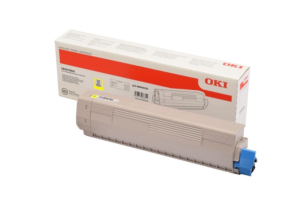 Toner Original OKI Yellow, 46443101, pentru C833|C843, 10K,"46443101"