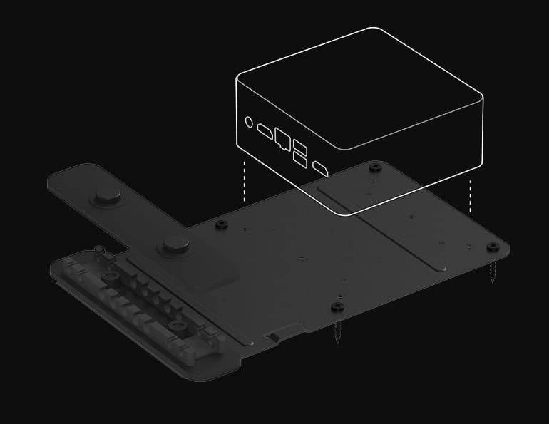 SUPORT mini PC/NUC LOGITECH, cu organizator cabluri, "939-001825" — miniatură