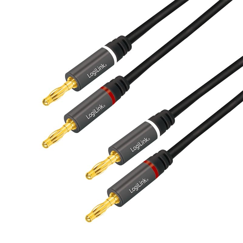 CABLU audio LOGILINK stereo (2 x 2.5 mm jack T/T), 3m, conectori auriti, negru "CA1210"
