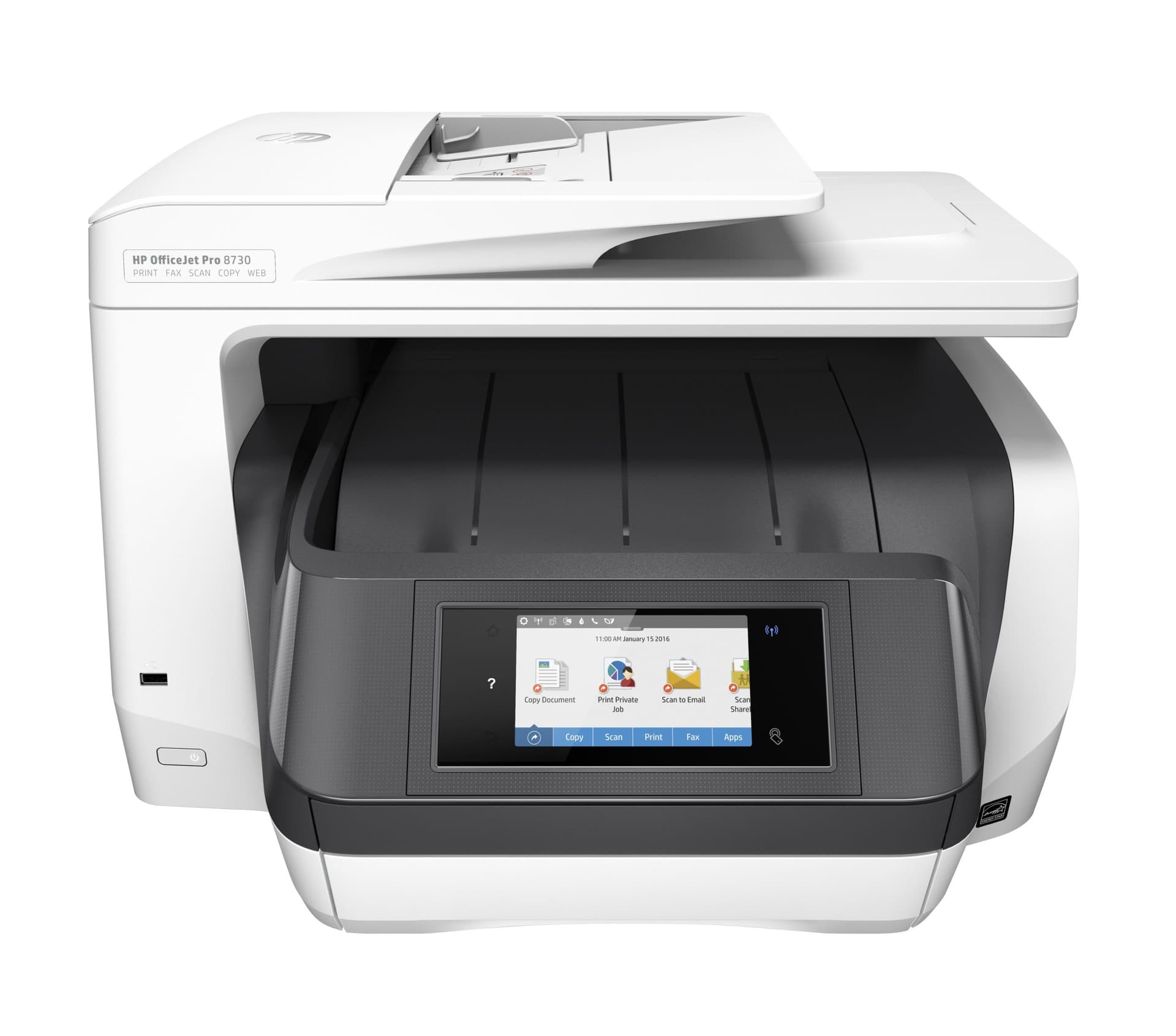 Multifunctional Inkjet Color HP OfficeJet Pro 8730 e AIO,A4,Functii:Impr|Scan|Cop|Fax,Vit Print Mono:24ppm,Vit Print color:20ppm,Conectiv:USB|Ret|WiFi,Duplex:Da,ADF:ADF "D9L20A"
