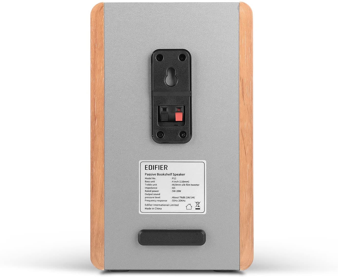 BOXE EDIFIER 2.0 PASIVE, RMS:5W-20W,tweeter 0.75", bass 4",frecventa de raspuns 55Hz-20KHz,impedanta 6ohm,punct divizare frecv. 1500Hz,montare perete, MDF, brown, "P12-BR" — miniatură