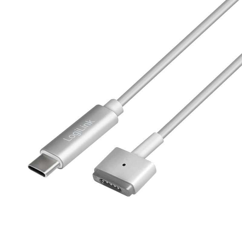 CABLU alimentare LOGILINK, pt. notebook Apple, USB Type-C (T) la Apple MagSafe2 (T), 1.8m, argintiu, "PA0226"