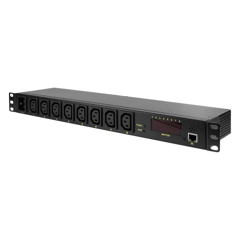 PDU LOGILINK 1U pt. rack 19 inch, 8 prize IEC, intrare IEC, max 16 A, protectie suprasarcina SI impotriva trasnetului, "PDU8P01"