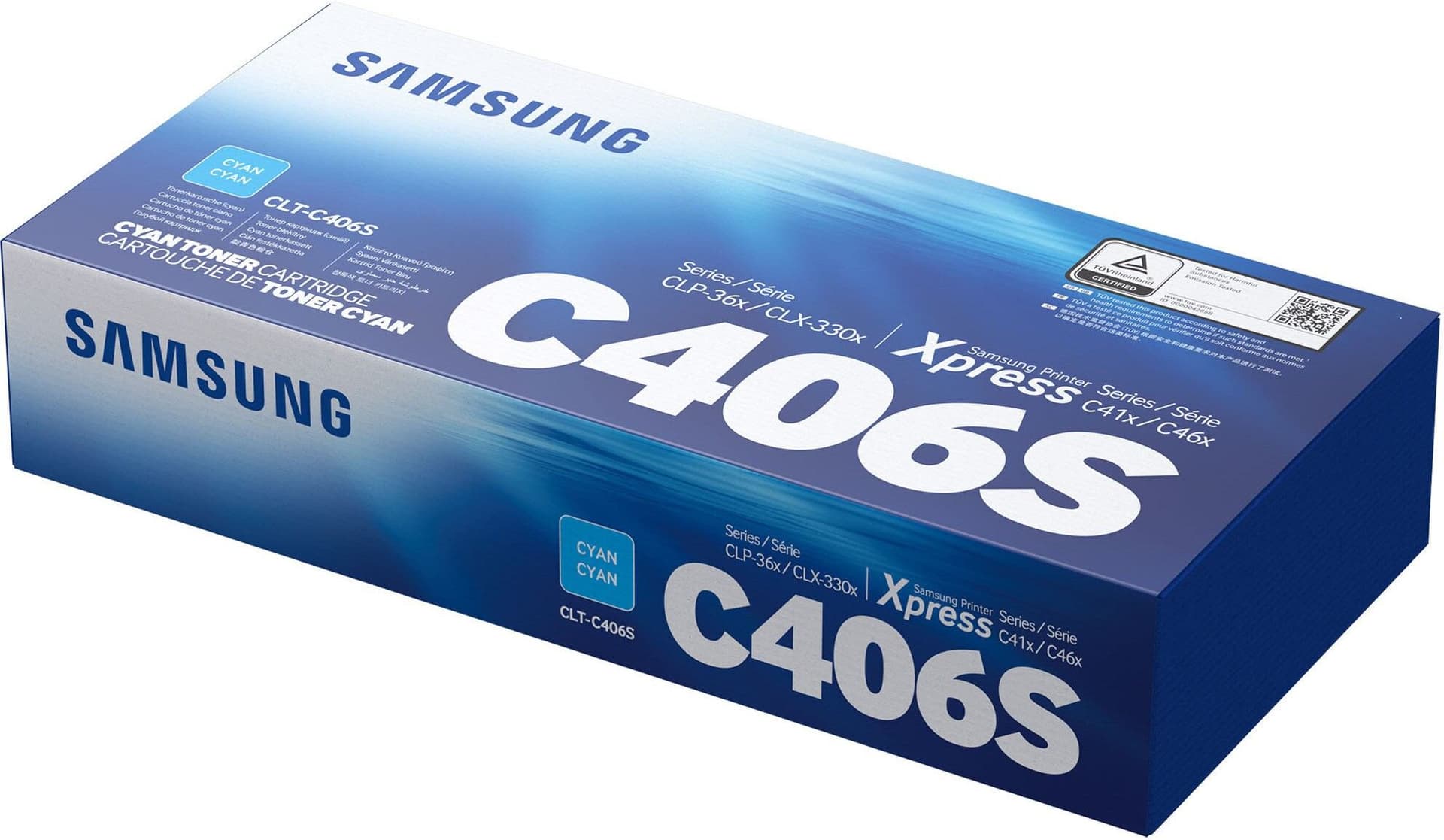 Toner Original Samsung Cyan, C406S, pentru CLP-360|365||CLX-3300|3305, 1K, "ST984A"
