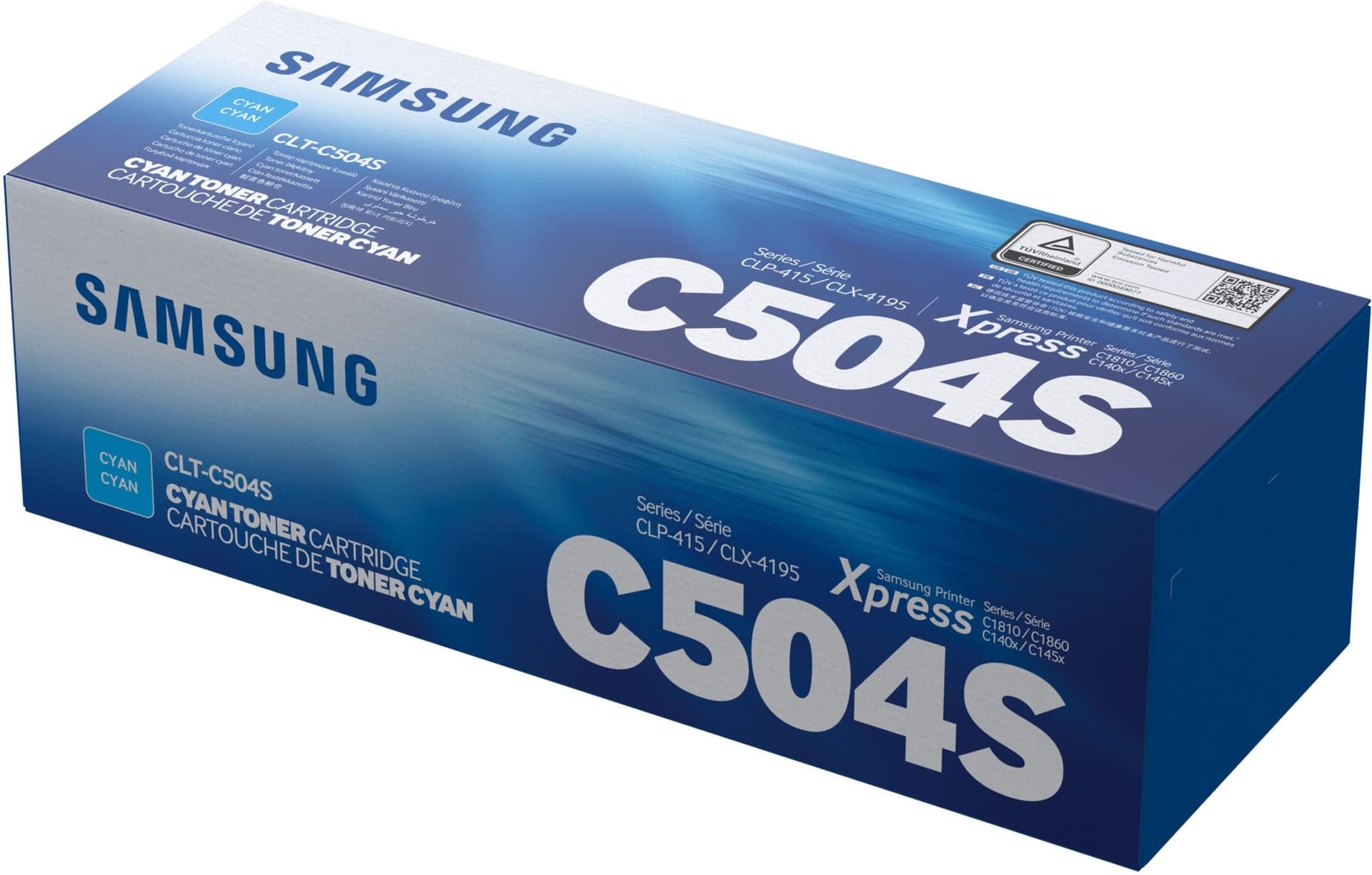 Toner Original Samsung Cyan, C504S, pentru CLP-415NW|CLX-4195FN|CLX-4195FW|CLX-4195N|SL-C1810W, 1.8K, "SU025A"