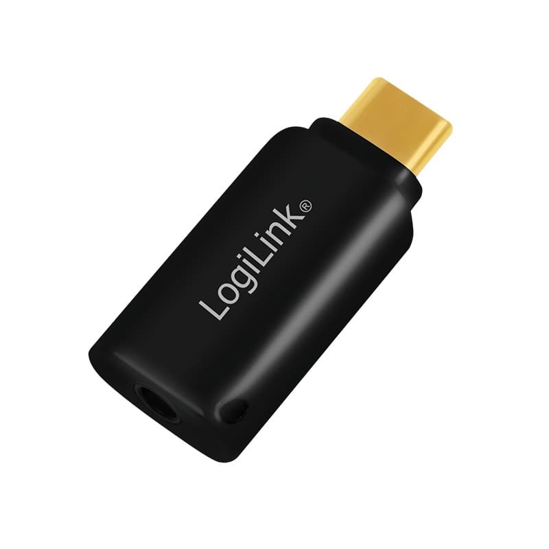ADAPTOR audio LOGILINK USB-C la 3.5 mm jack (M), black, "UA0356"
