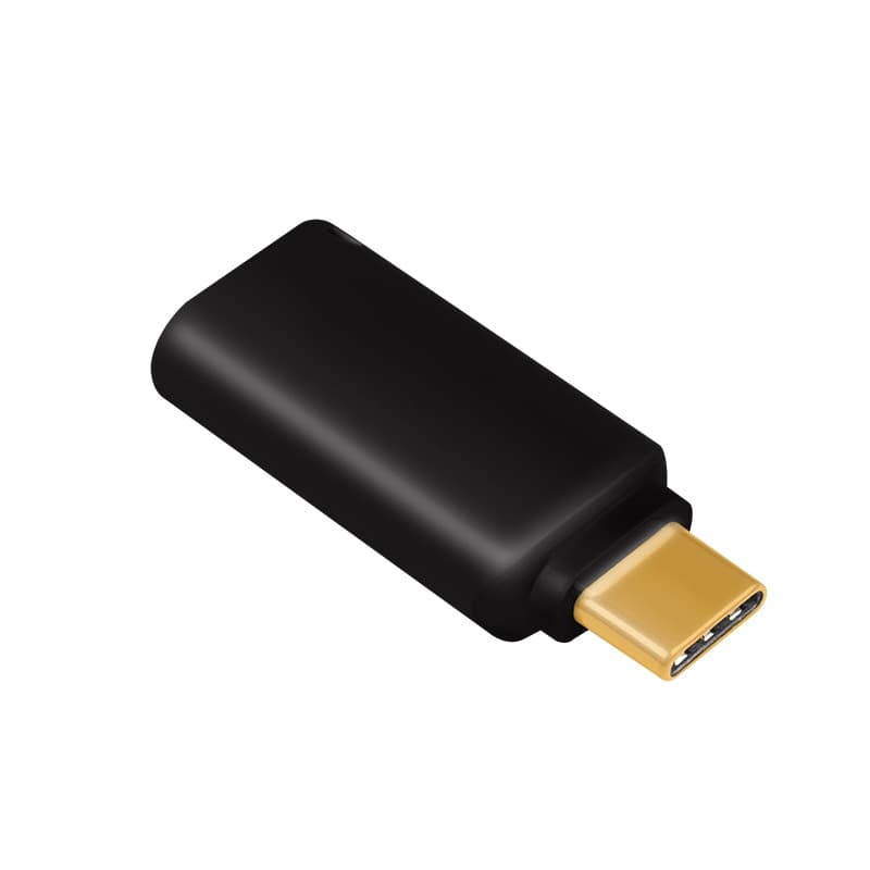 ADAPTOR audio LOGILINK USB-C la 3.5 mm jack (M), black, "UA0356" — miniatură