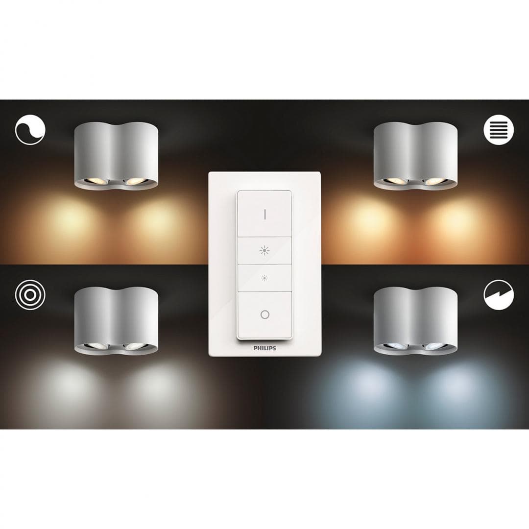 APLICA smart PHILIPS, LED, soclu GU10, putere 5.5 W x 2, tip lumina alb rece alb calda, 350 lumeni, alimentare 220 - 230 V, "000008718696159286" — miniatură