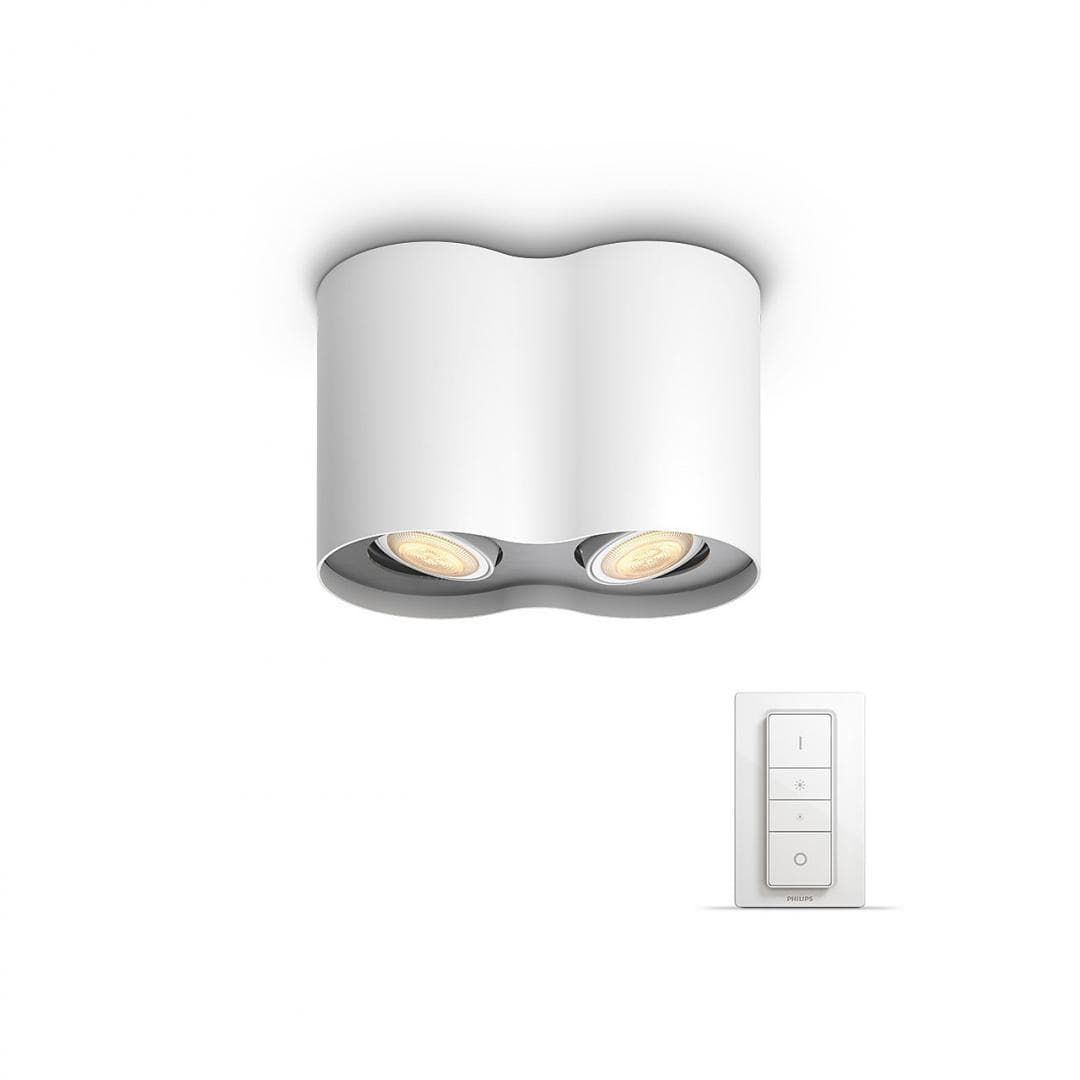APLICA smart PHILIPS, LED, soclu GU10, putere 5.5 W x 2, tip lumina alb rece alb calda, 350 lumeni, alimentare 220 - 230 V, "000008718696159286" — miniatură