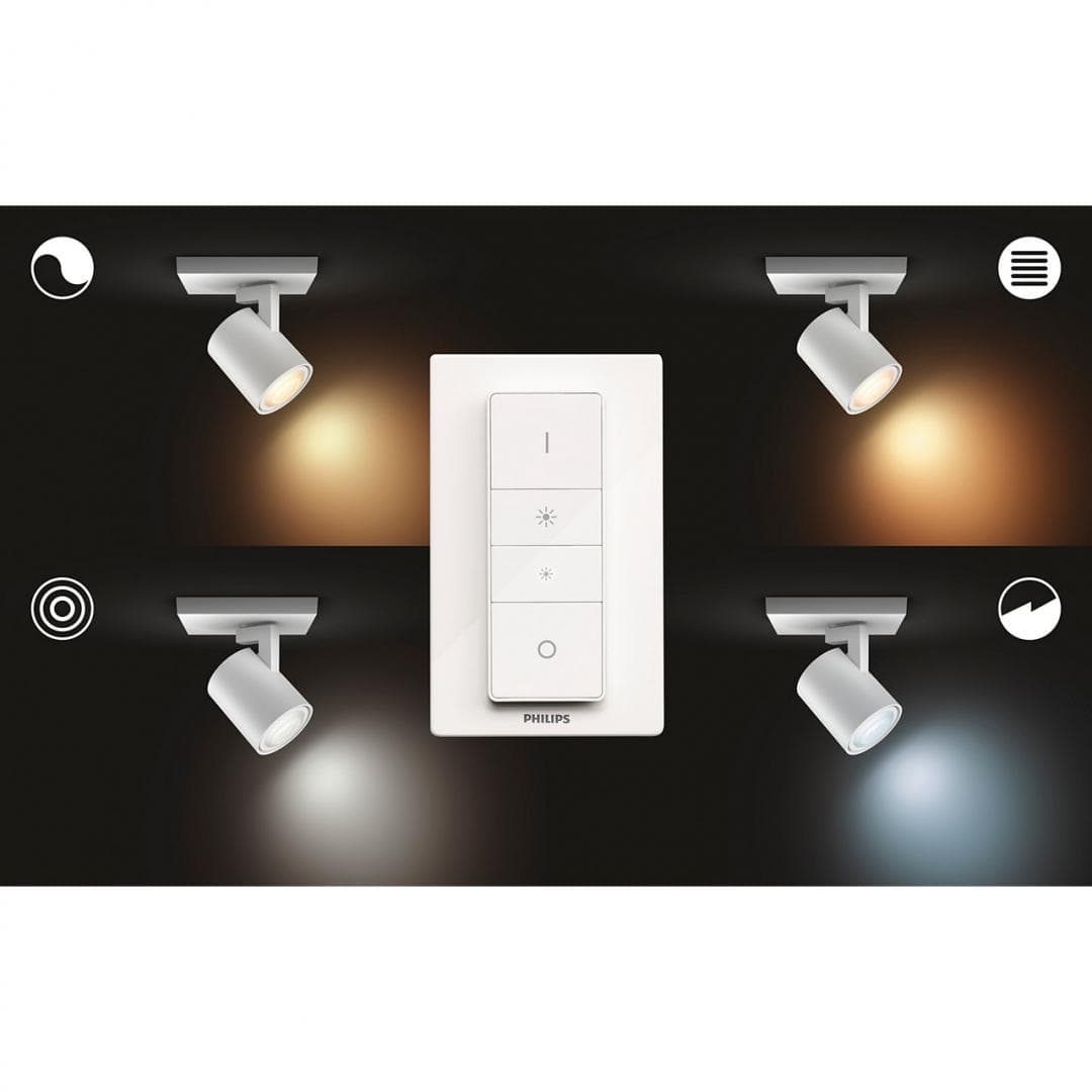 APLICA smart PHILIPS, LED, soclu GU10, putere 5.5 W, tip lumina alb rece alb calda, 350 lumeni, alimentare 220 - 230 V, "000008718696159330" — miniatură