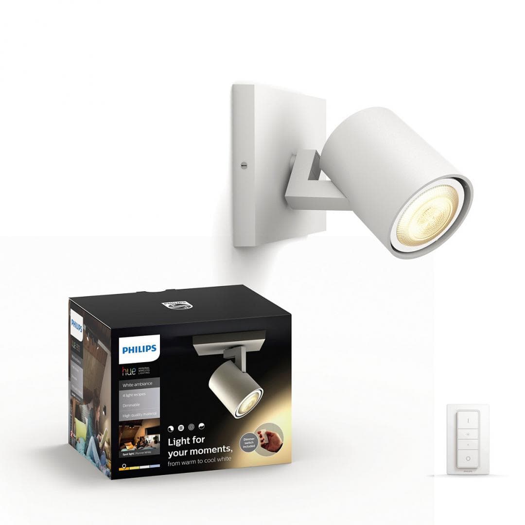 APLICA smart PHILIPS, LED, soclu GU10, putere 5.5 W, tip lumina alb rece alb calda, 350 lumeni, alimentare 220 - 230 V, "000008718696159330"
