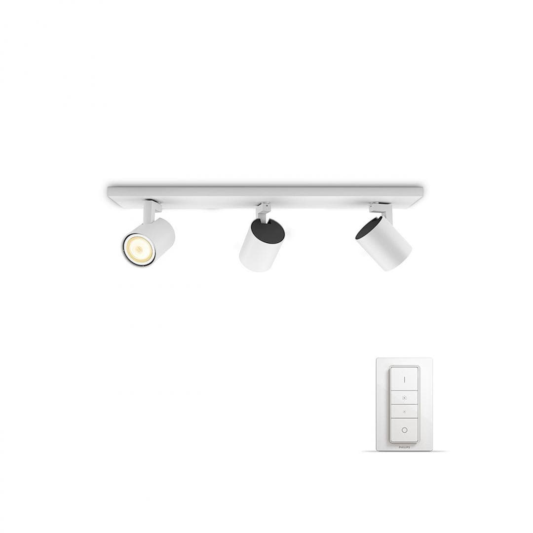 APLICA smart PHILIPS, LED, soclu GU10, putere 5.5 W x 3, tip lumina alb rece alb calda, 350 lumeni, alimentare 220 - 230 V, "000008718696159354" — miniatură