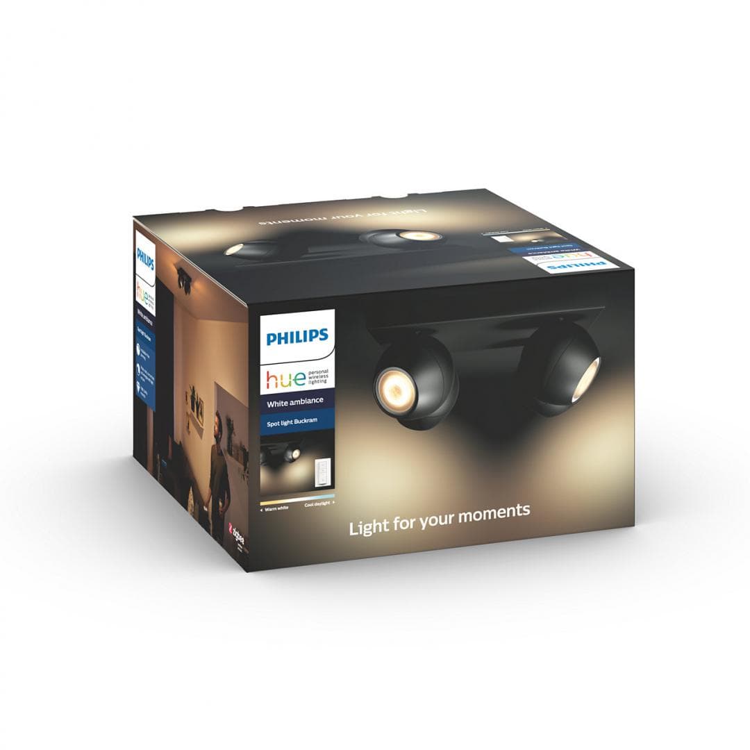 APLICA smart PHILIPS, LED, soclu GU10, putere 5.5 W x 4, tip lumina alb rece alb calda, 350 lumeni, alimentare 220 - 230 V, "000008718696164174" — miniatură
