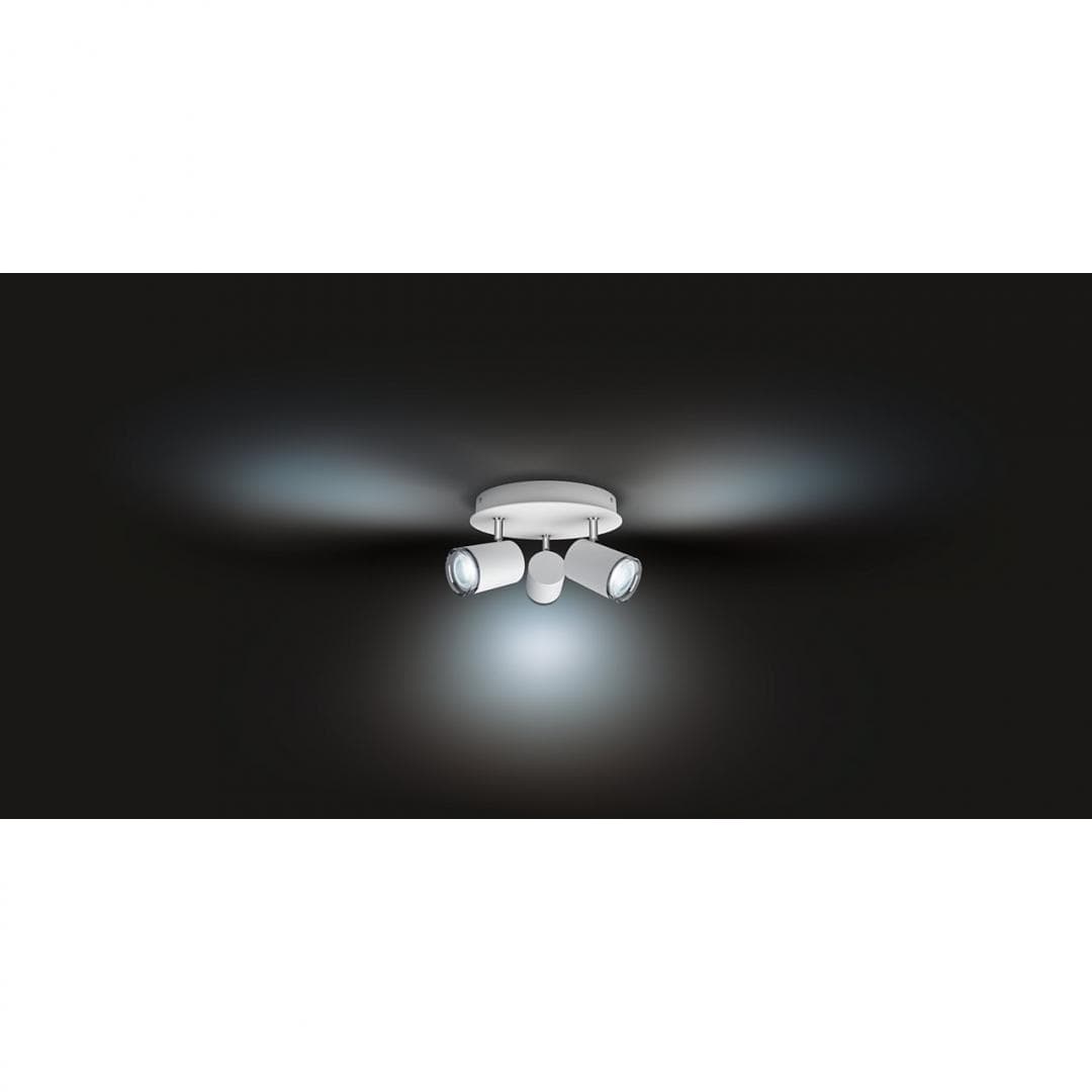 APLICA smart PHILIPS, LED, soclu GU10, putere 5 W x 3, tip lumina alb rece alb calda, 350 lumeni, alimentare 220 - 230 V, "000008718696168066" — miniatură