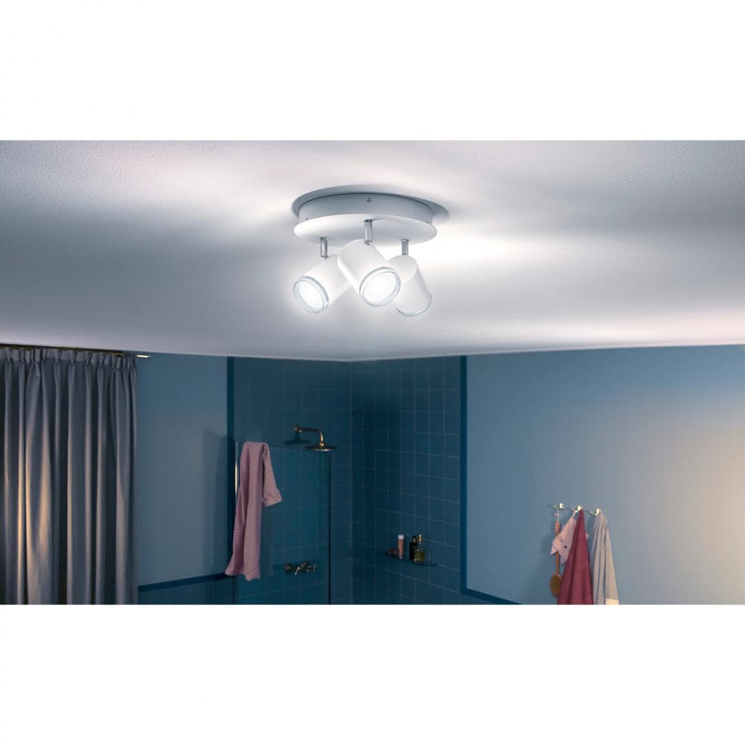 APLICA smart PHILIPS, LED, soclu GU10, putere 5 W x 3, tip lumina alb rece alb calda, 350 lumeni, alimentare 220 - 230 V, "000008718696168066" — miniatură