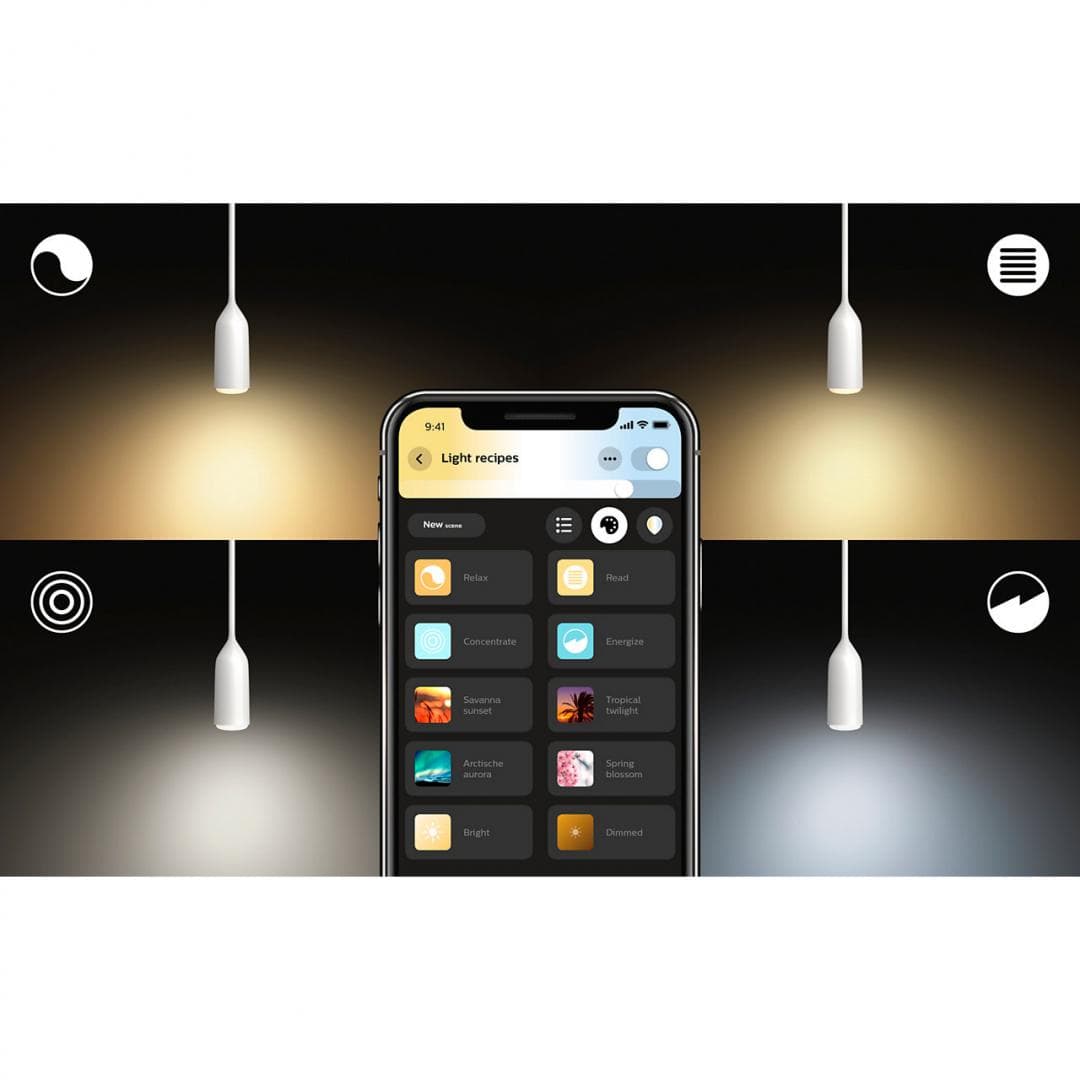 pendul smart PHILIPS, LED, soclu E27, putere 9 W, tip lumina alb rece alb calda, 806 lumeni, alimentare 220 - 230 V, "000008718696168905" — miniatură