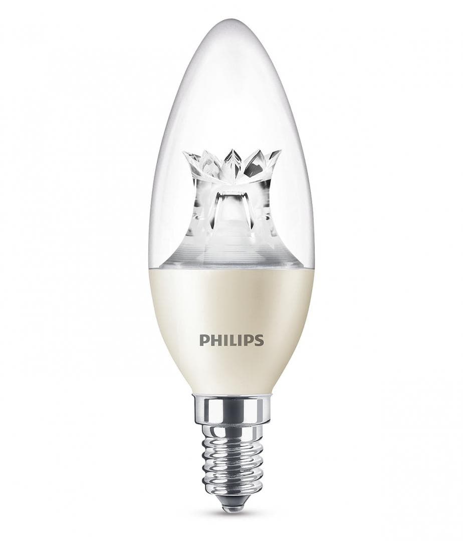 BEC LED Philips, soclu E14, putere 4W, forma lumanare, lumina alb calda, alimentare 220 - 240 V, "000008718696453667"