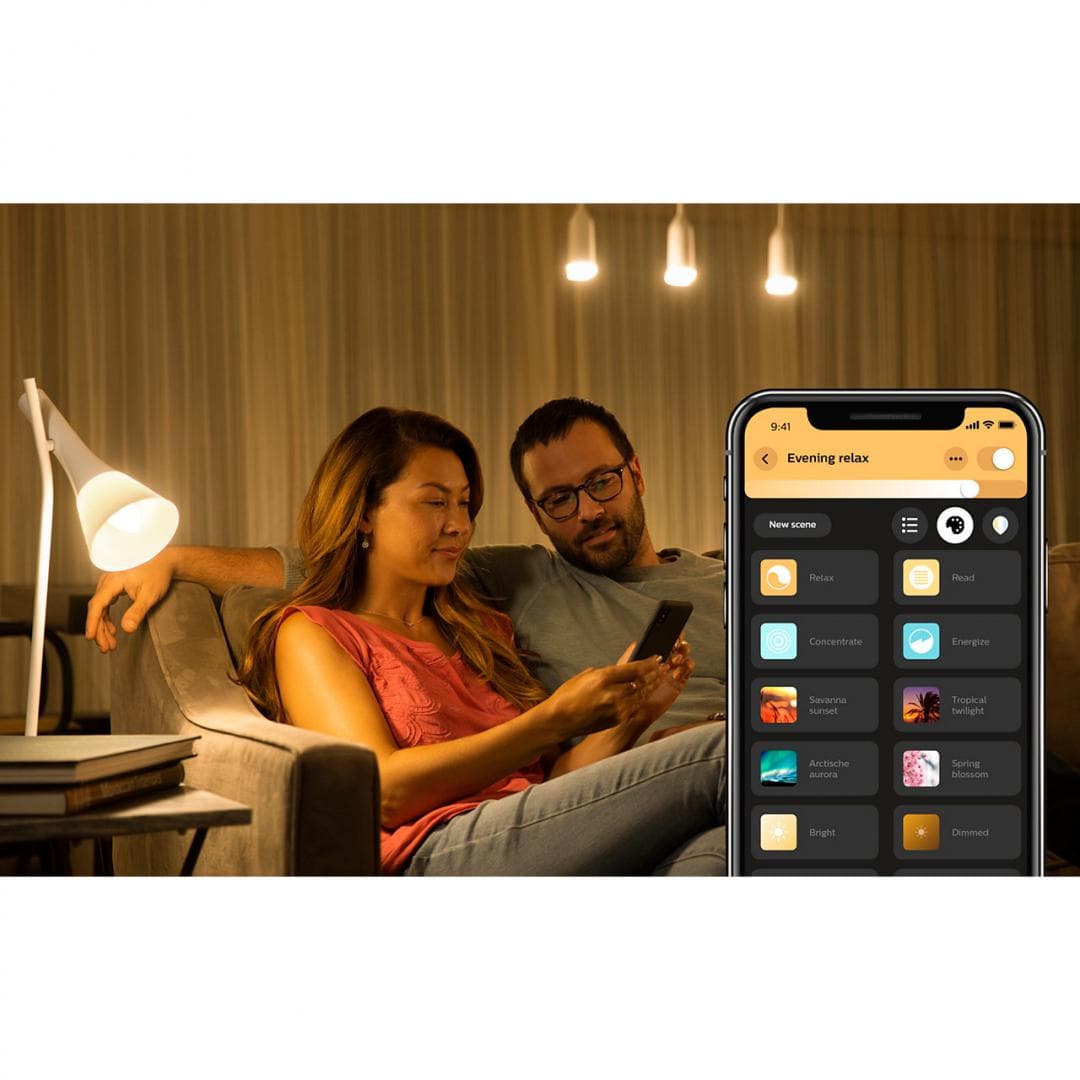 SET 2 KIT smart LED Philips, soclu E27, putere 9W, forma clasic, lumina alb, alimentare 220 - 240 V, "000008718699701352" — miniatură