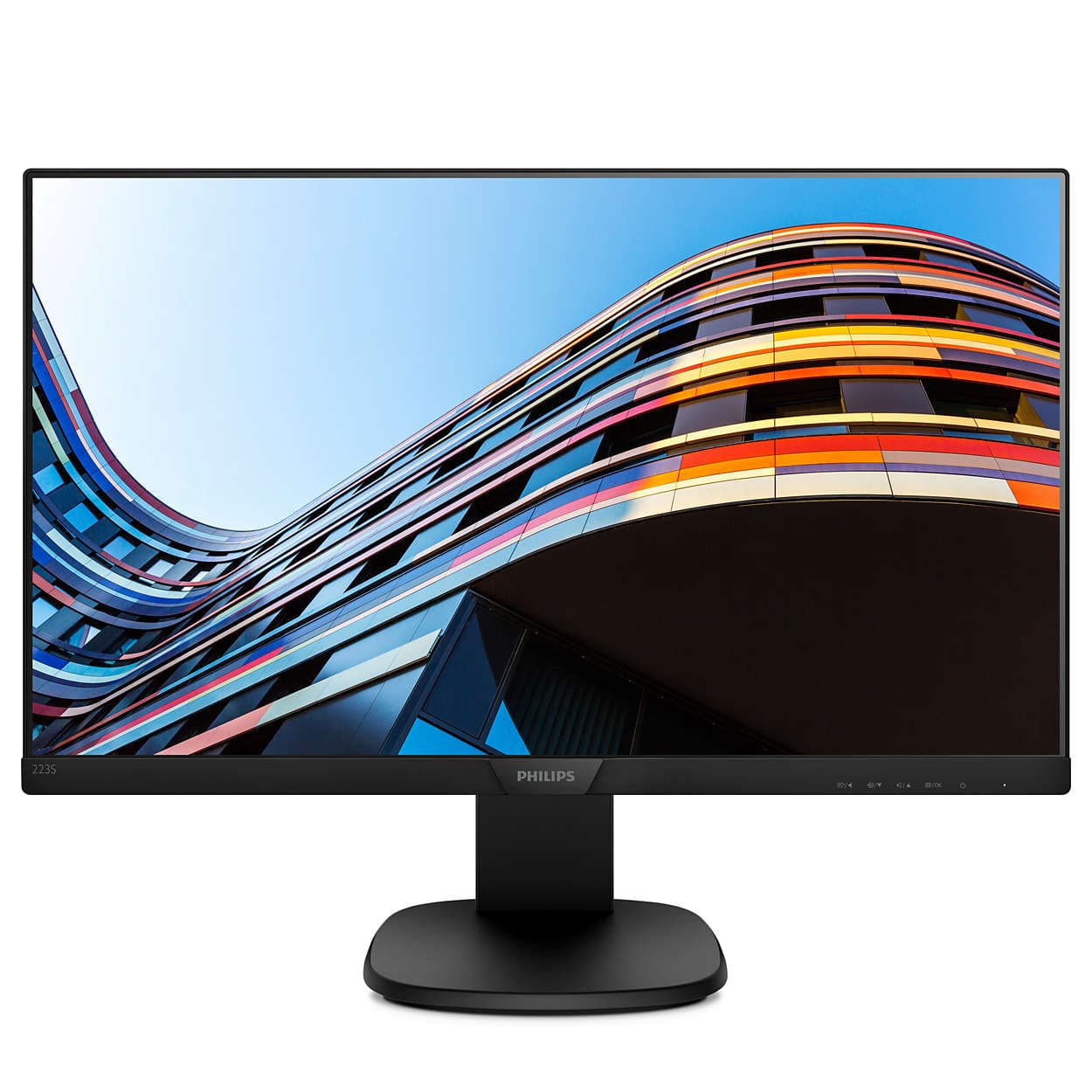 MONITOR PHILIPS 21.5", multimedia, IPS, Full HD (1920 x 1080), Wide, 250 cd/mp, 5 ms, HDMI, VGA, DisplayPort, "223S7EJMB/00"