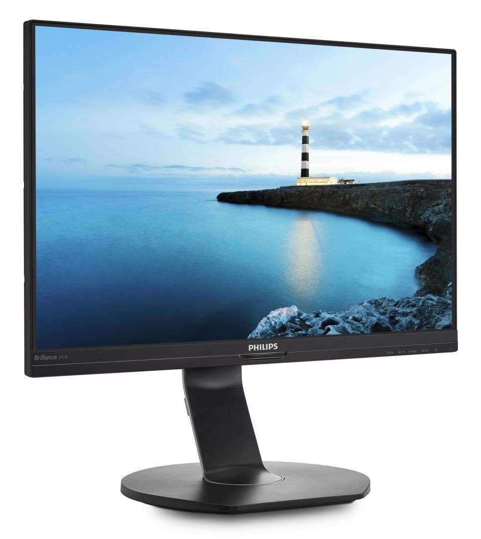 MONITOR PHILIPS 23.8", multimedia, IPS, Full HD (1920 x 1080), Wide, 250 cd/mp, 5 ms, VGA, "241B7QUPEB/00" — miniatură