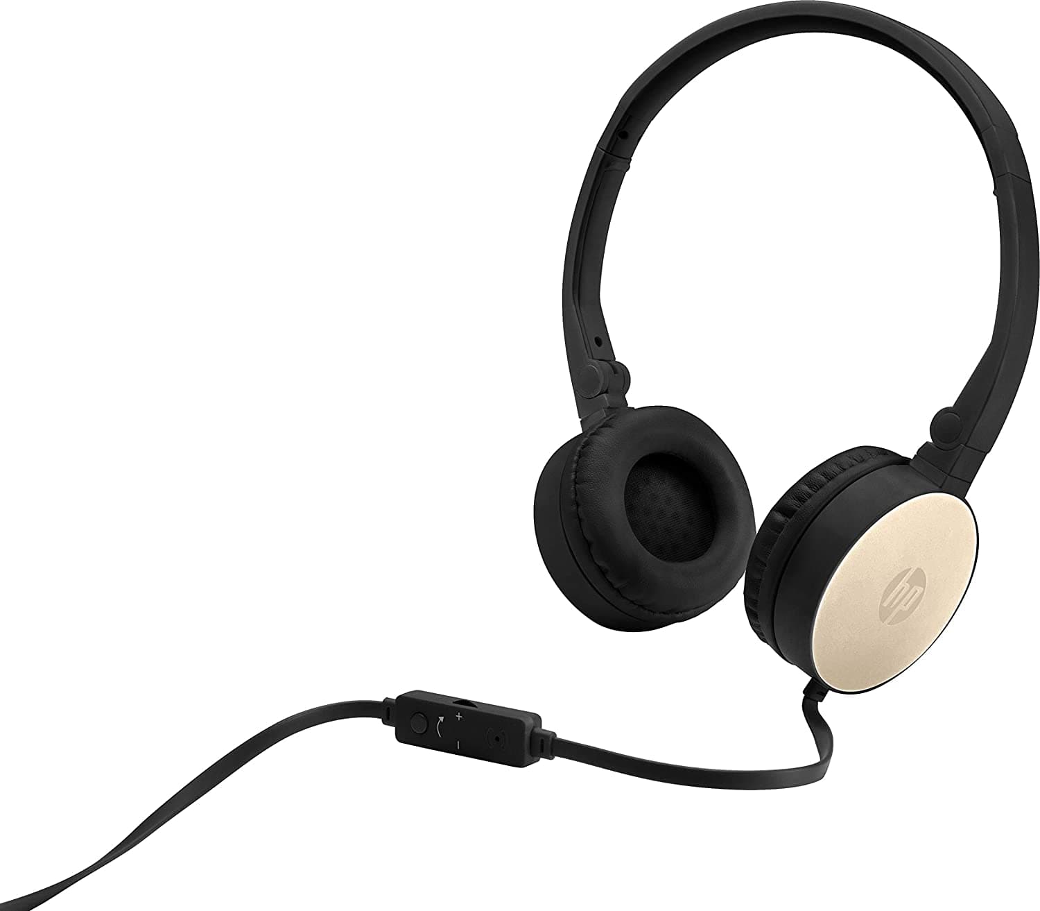 CASTI HP, "H2800", cu fir, standard, utilizare multimedia, smartphone, microfon pe fir, conectare prin Jack 3.5 mm, negru / auriu, "2AP94AA"