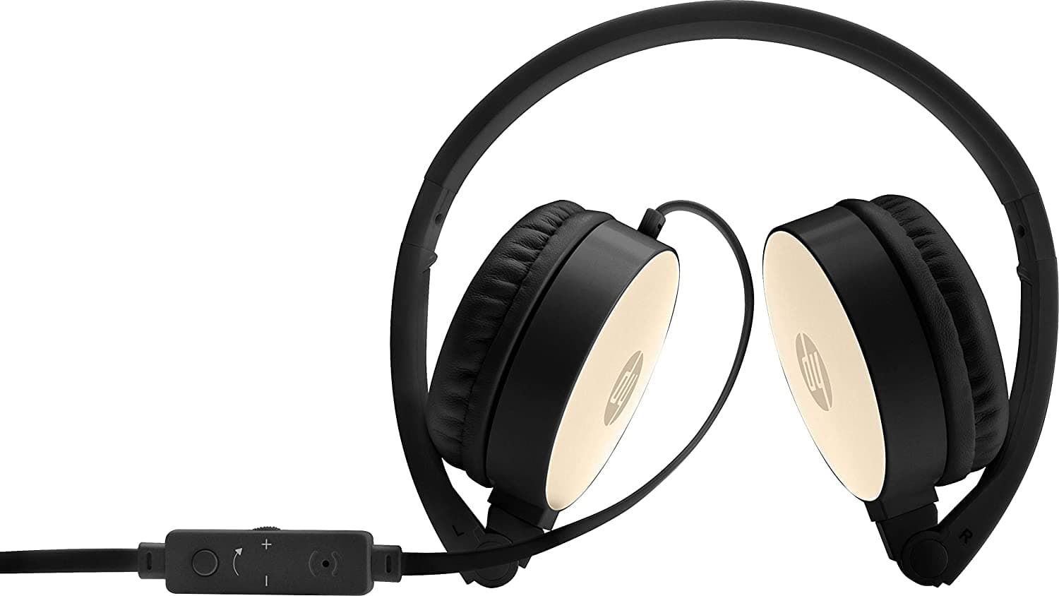 CASTI HP, "H2800", cu fir, standard, utilizare multimedia, smartphone, microfon pe fir, conectare prin Jack 3.5 mm, negru / auriu, "2AP94AA" — miniatură
