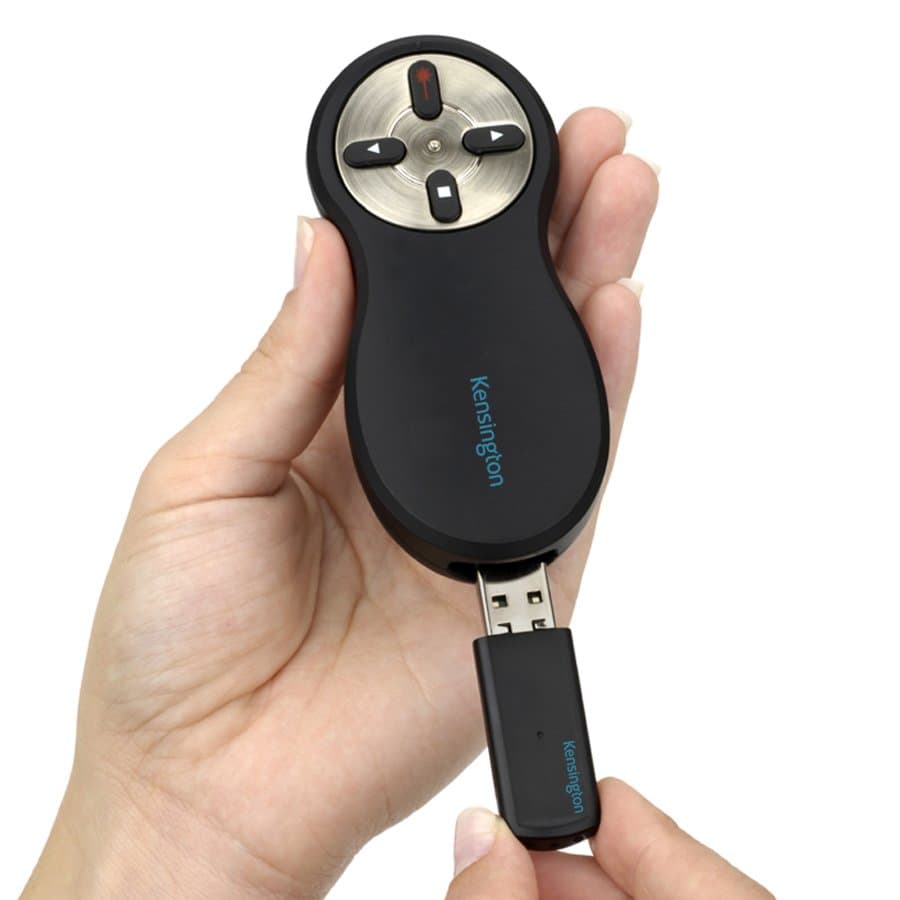 PRESENTER KENSINGTON, wireless, laser 2.4 GHz, max. 20 m, control cursor, negru, "33374EU" — miniatură
