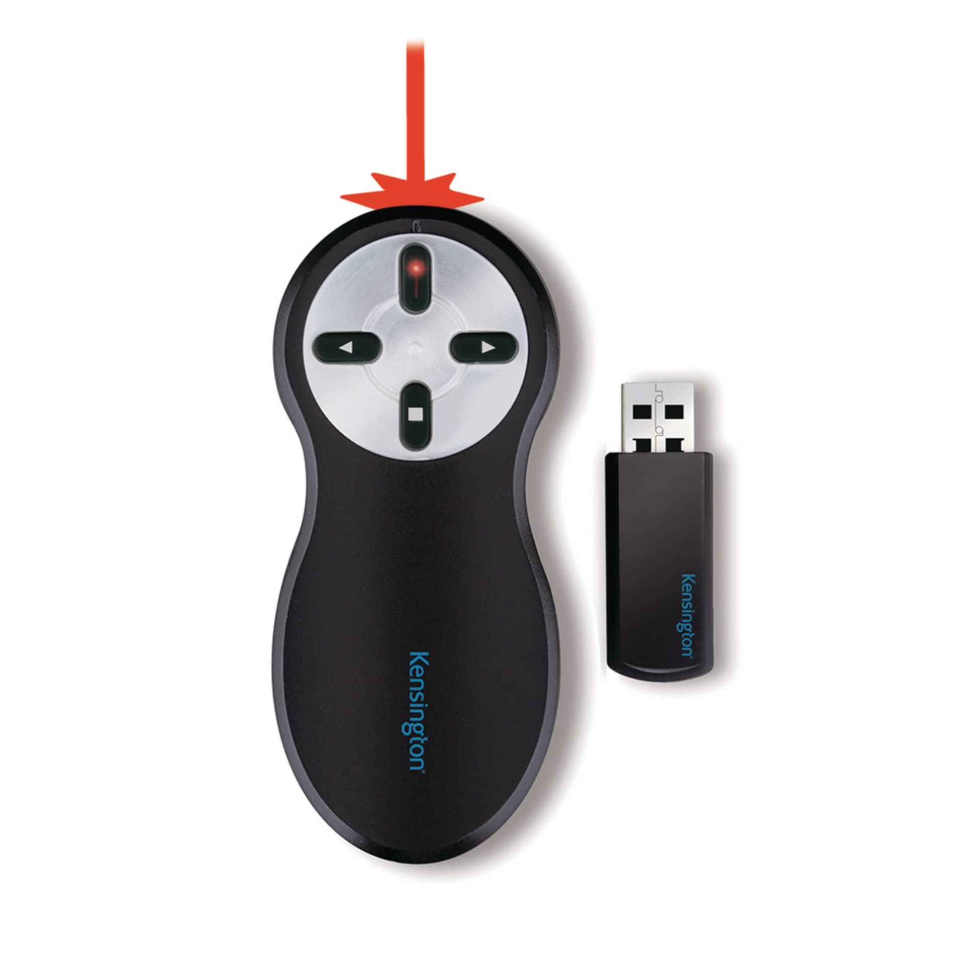 PRESENTER KENSINGTON, wireless, laser 2.4 GHz, max. 20 m, control cursor, negru, "33374EU" — miniatură