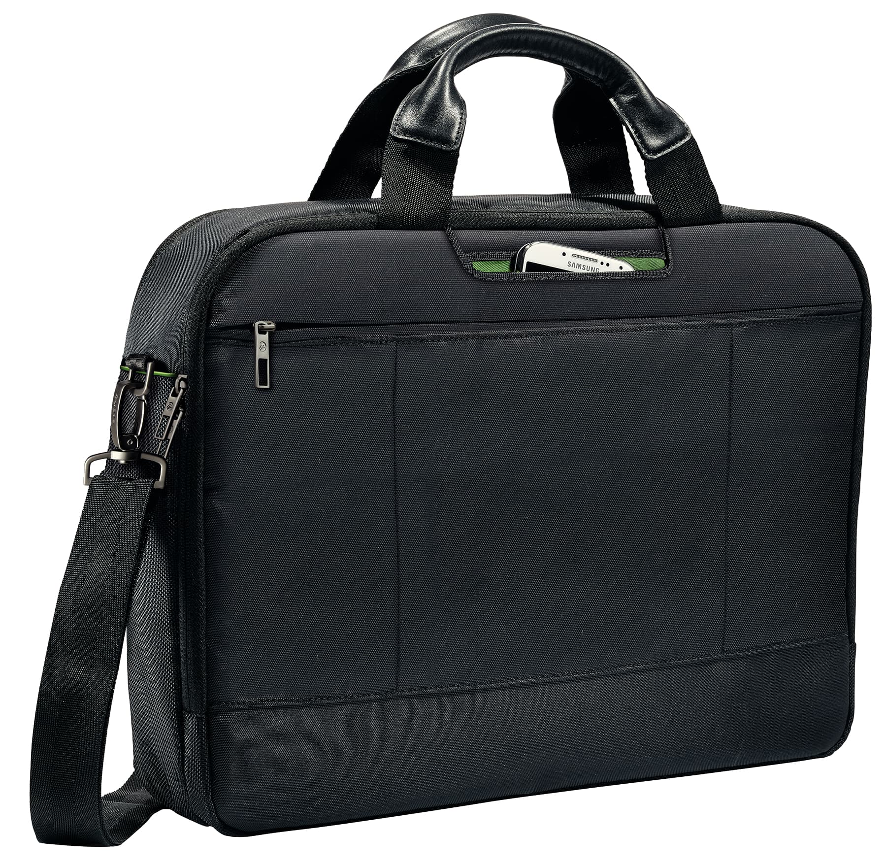 GEANTA LEITZ, pt. notebook de max. 15.6 inch, 2 compartimente, buzunar frontal | buzunar dorsal x 2, waterproof, poliester, negru, "60160095" — miniatură