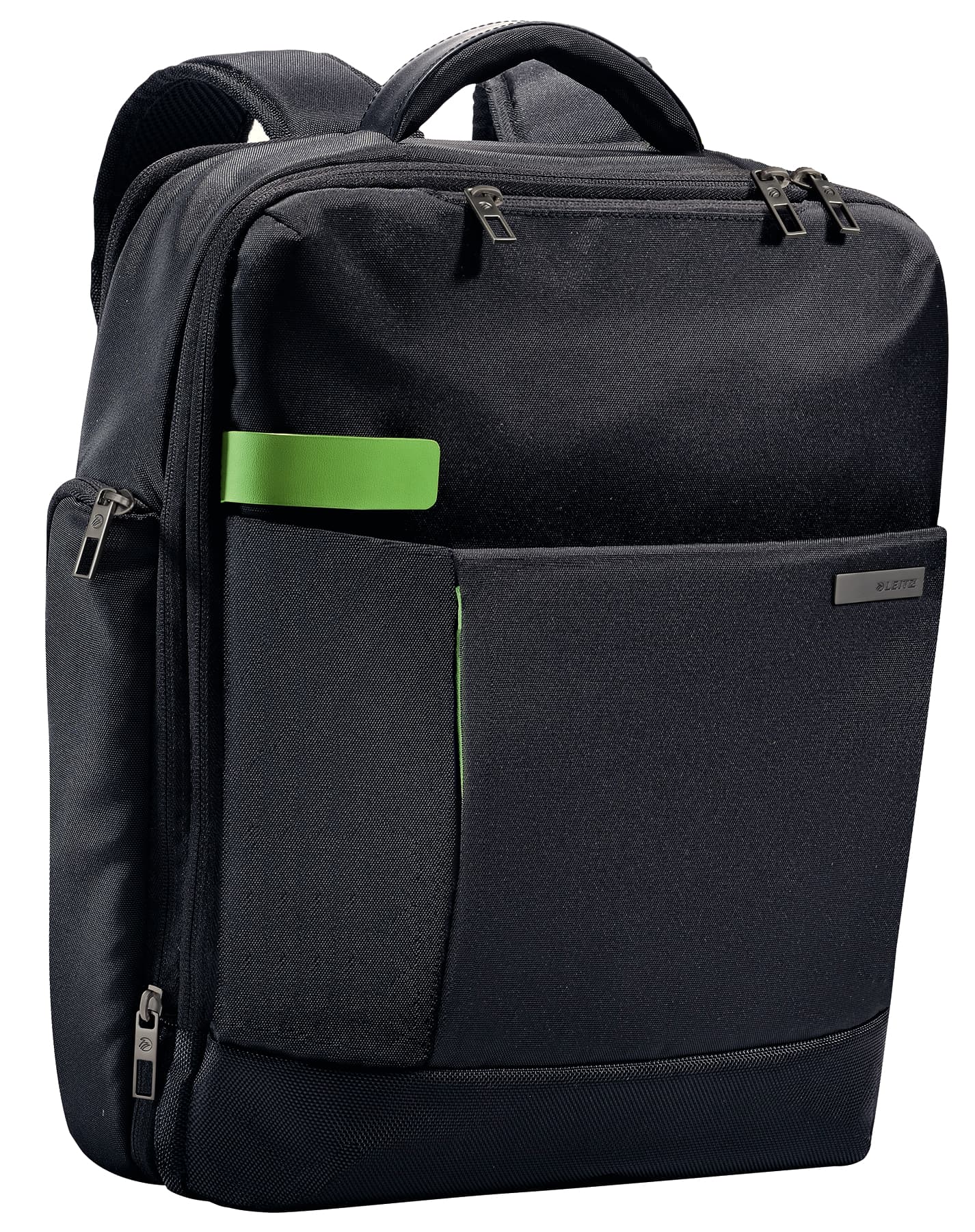 RUCSAC LEITZ, pt. notebook de max. 15.6 inch, 2 compartimente, buzunar frontal | buzunar lateral x 2, waterproof, poliester, negru, "60170095"