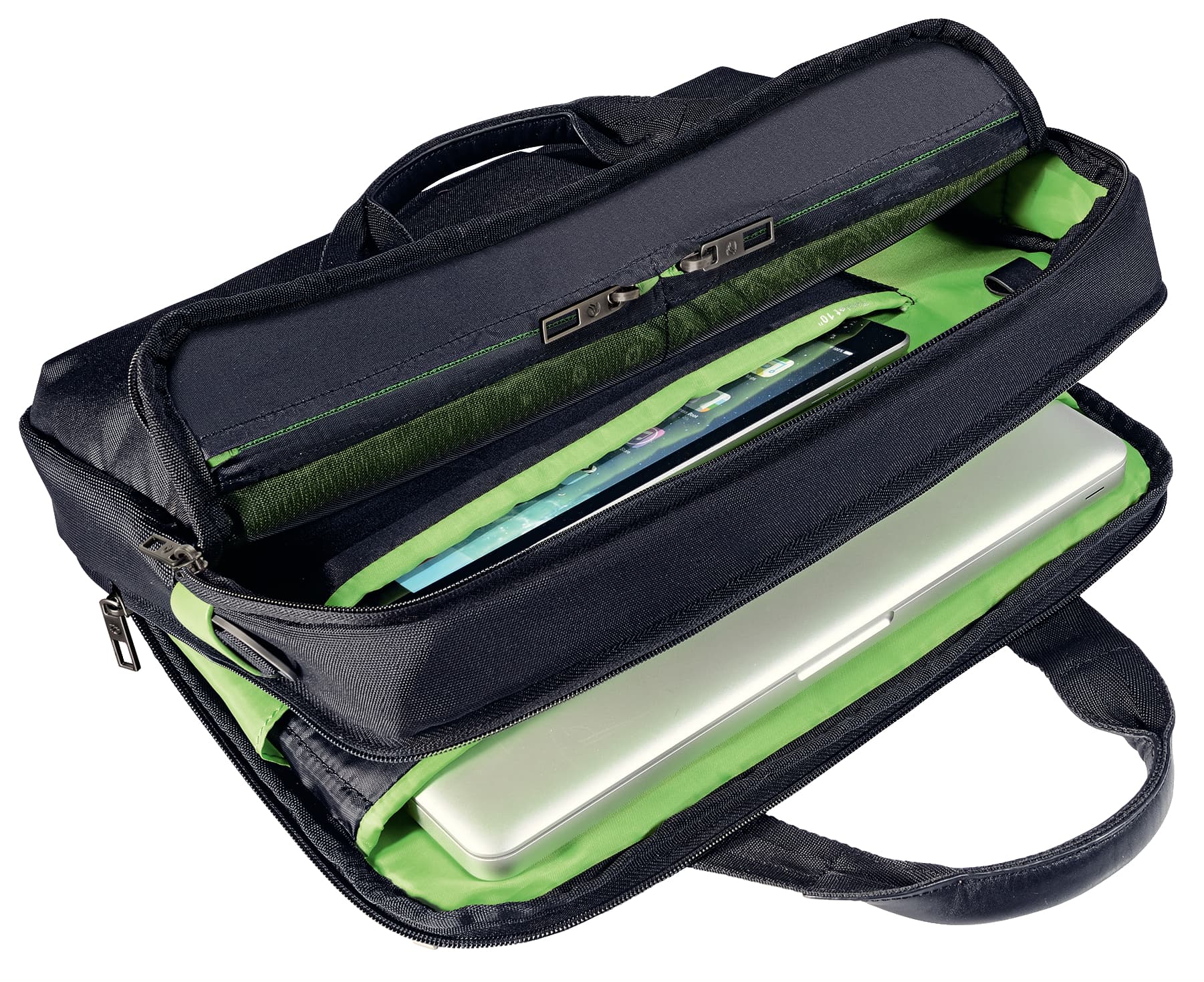 GEANTA LEITZ, pt. notebook de max. 13.3 inch, 2 compartimente, buzunar frontal | buzunar dorsal x 2, waterproof, poliester, negru, "60390095" — miniatură