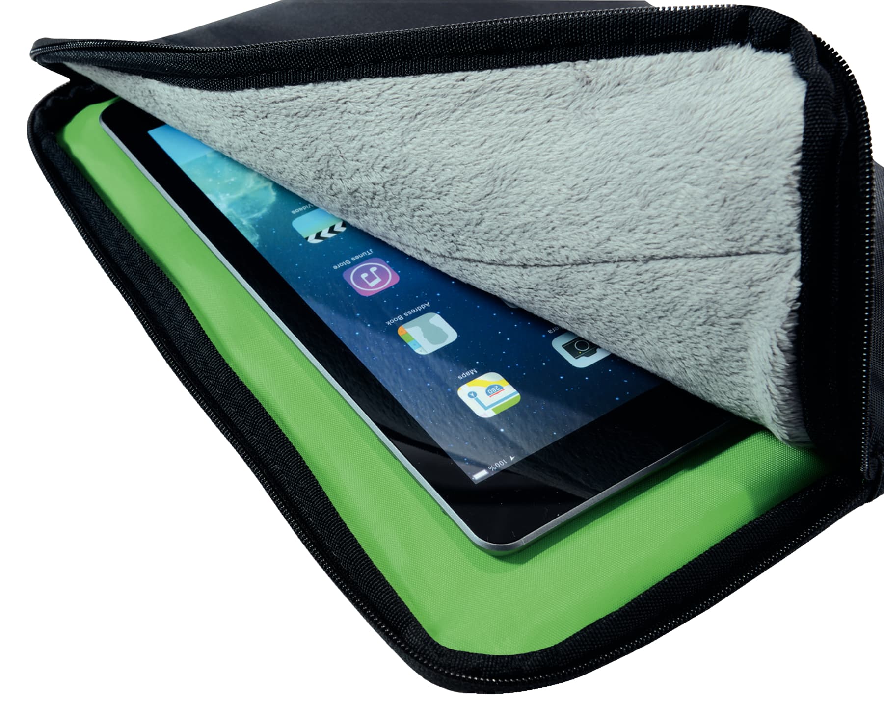 HUSA LEITZ tableta 10 inch, 1 compartiment, buzunar frontal, poliester, negru, "62930095" — miniatură