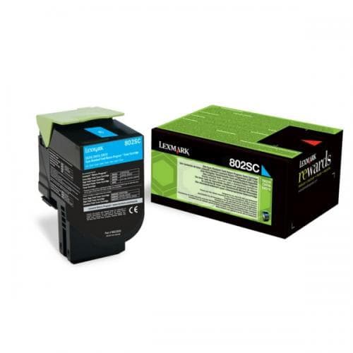 Toner Original Lexmark Cyan, 80C2SCE, pentru CX310|CX410|CX510, 2K, "80C2SCE"