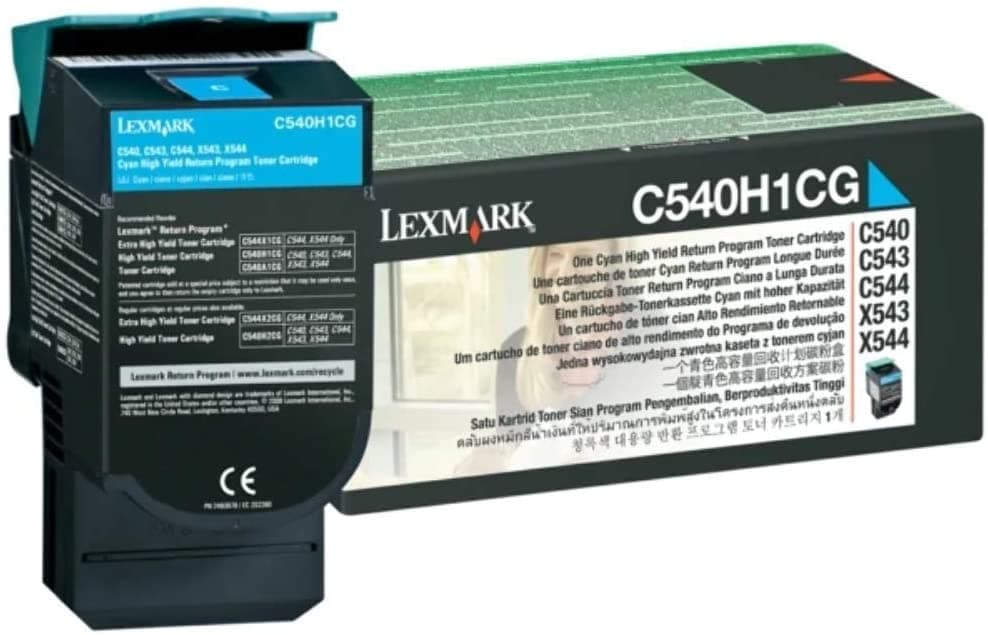 Toner Original Lexmark Cyan, C540H1CG, pentru C540|C543|C544|X543|X544|X548, 2K, "C540H1CG"
