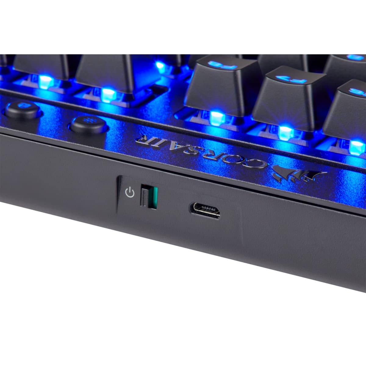 TASTATURA CORSAIR - gaming wireless | cu fir, 87 taste, format TKL, mecanica, switch Cherry MX, Bluetooth | Wireless (2.4 GHz) | USB, negru, "CH-9145030-NA" — miniatură