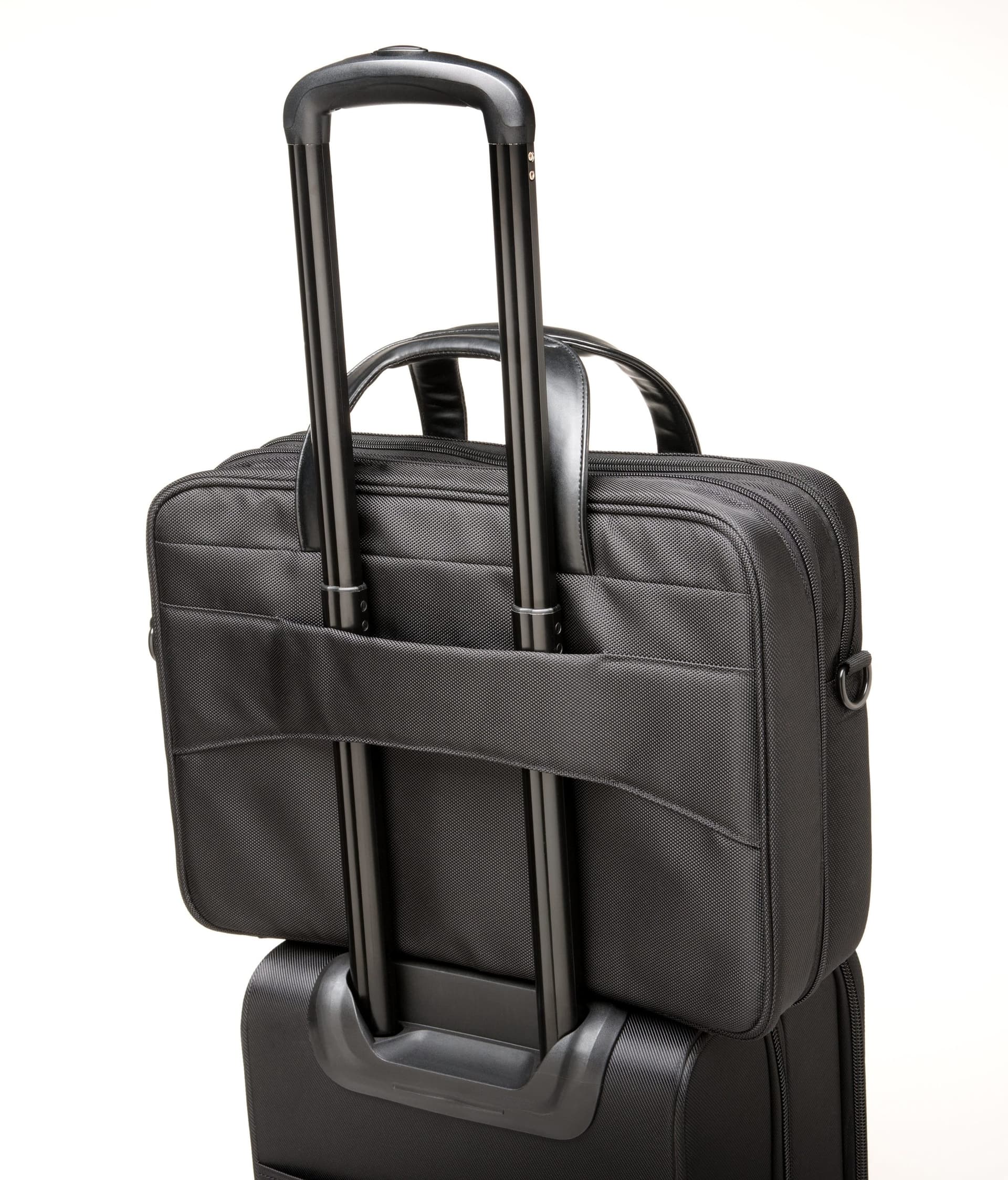 GEANTA KENSINGTON, pt. notebook de max. 15.6 inch, 2 compartimente, buzunar frontal x 2, waterproof, poliester, negru, "K60386EU" — miniatură