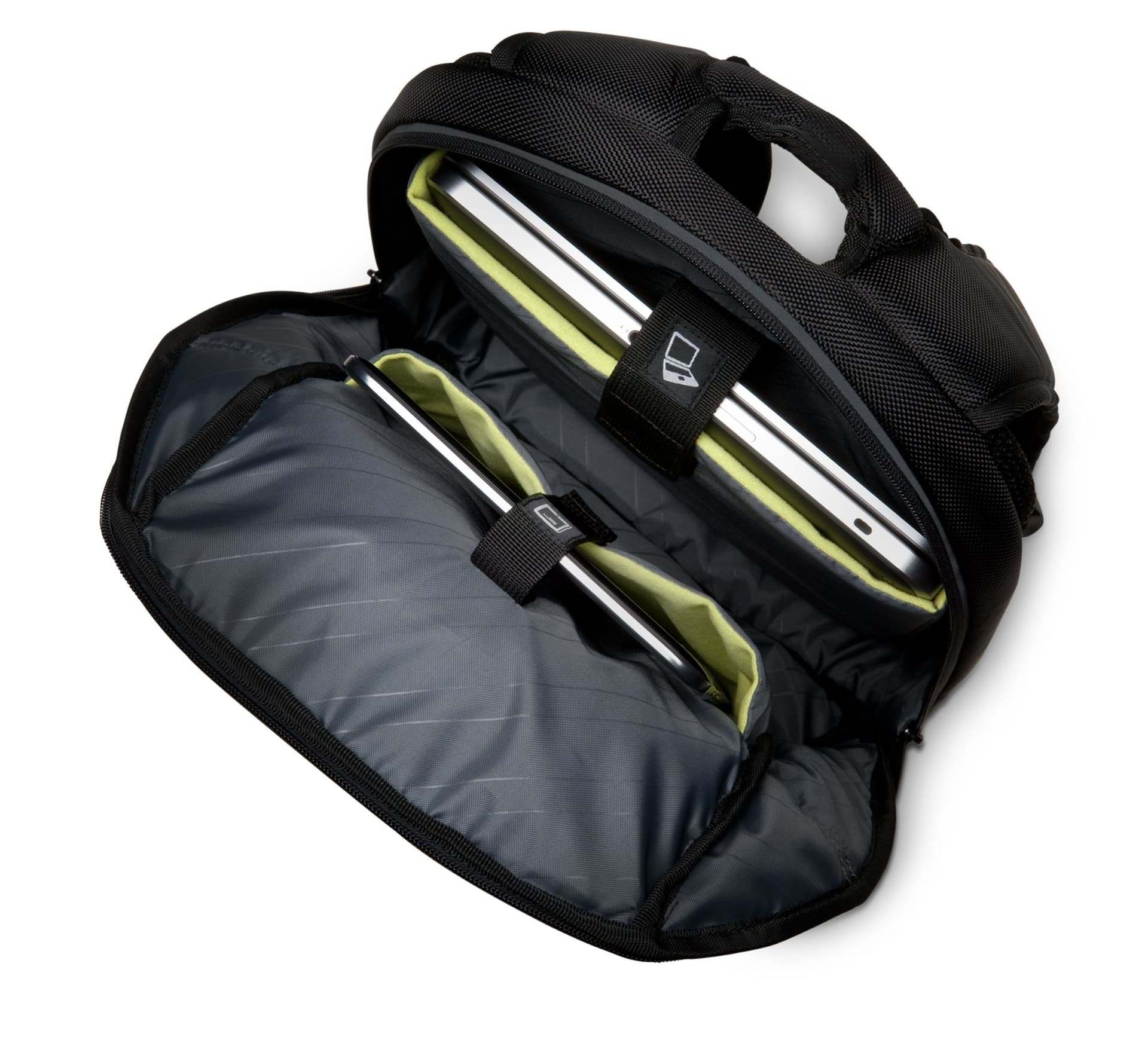 RUCSAC KENSINGTON, pt. notebook de max. 14 inch, 1 compartiment, buzunar frontal x 2 | buzunar lateral, waterproof, nylon, negru, "Triple Trek" "K62591EU" — miniatură