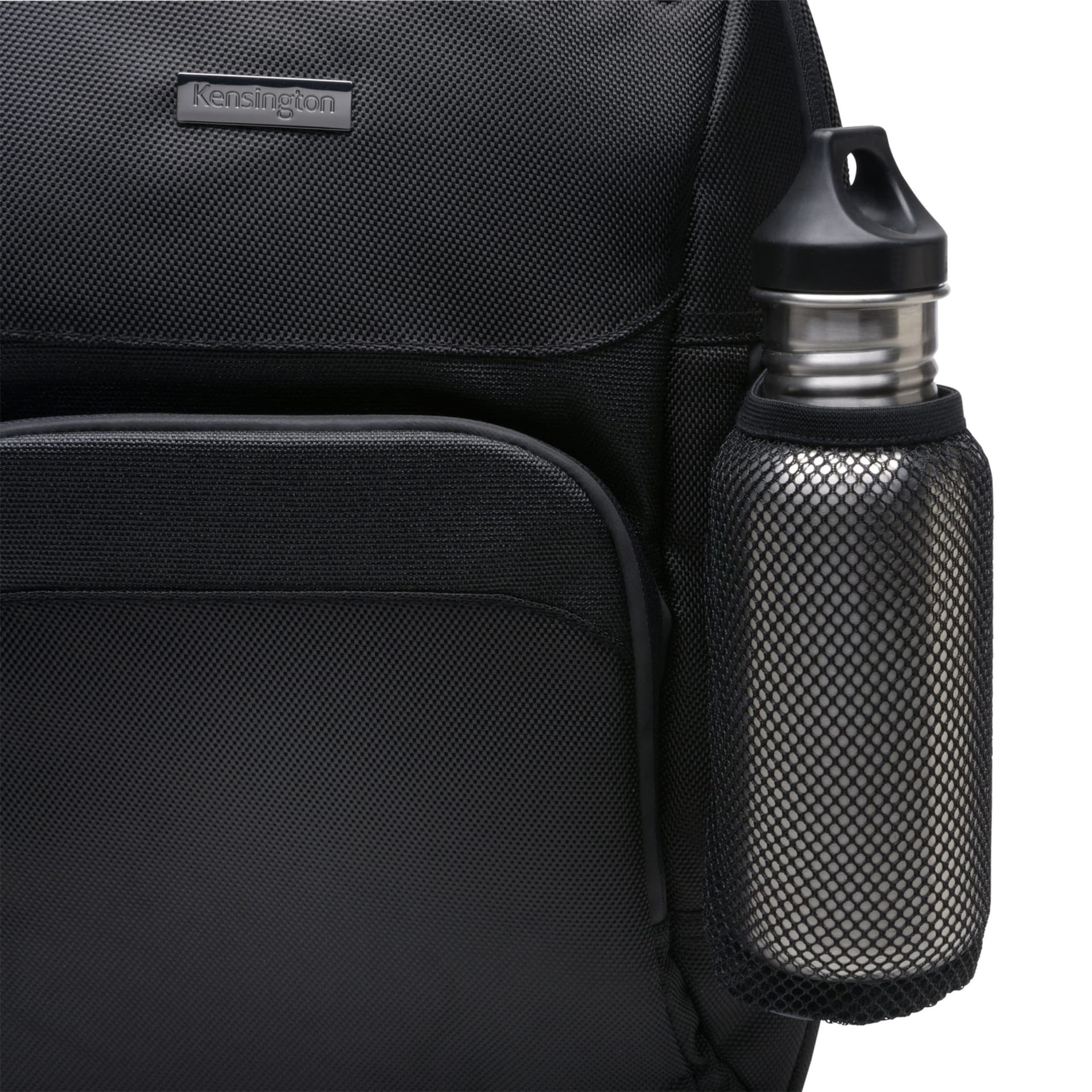 RUCSAC KENSINGTON, pt. notebook de max. 14 inch, 1 compartiment, buzunar frontal x 2 | buzunar lateral, waterproof, nylon, negru, "Triple Trek" "K62591EU" — miniatură