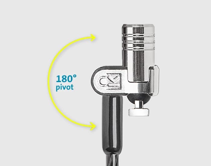 CABLU securitate KENSINGTON pt. notebook slot standard,cheie standard,conectare directa, 1.8m,cablu otel retractabil, 10mm,permite rot,teh Hidden Pin,"MicroSaver 2.0" "K64423WW" — miniatură