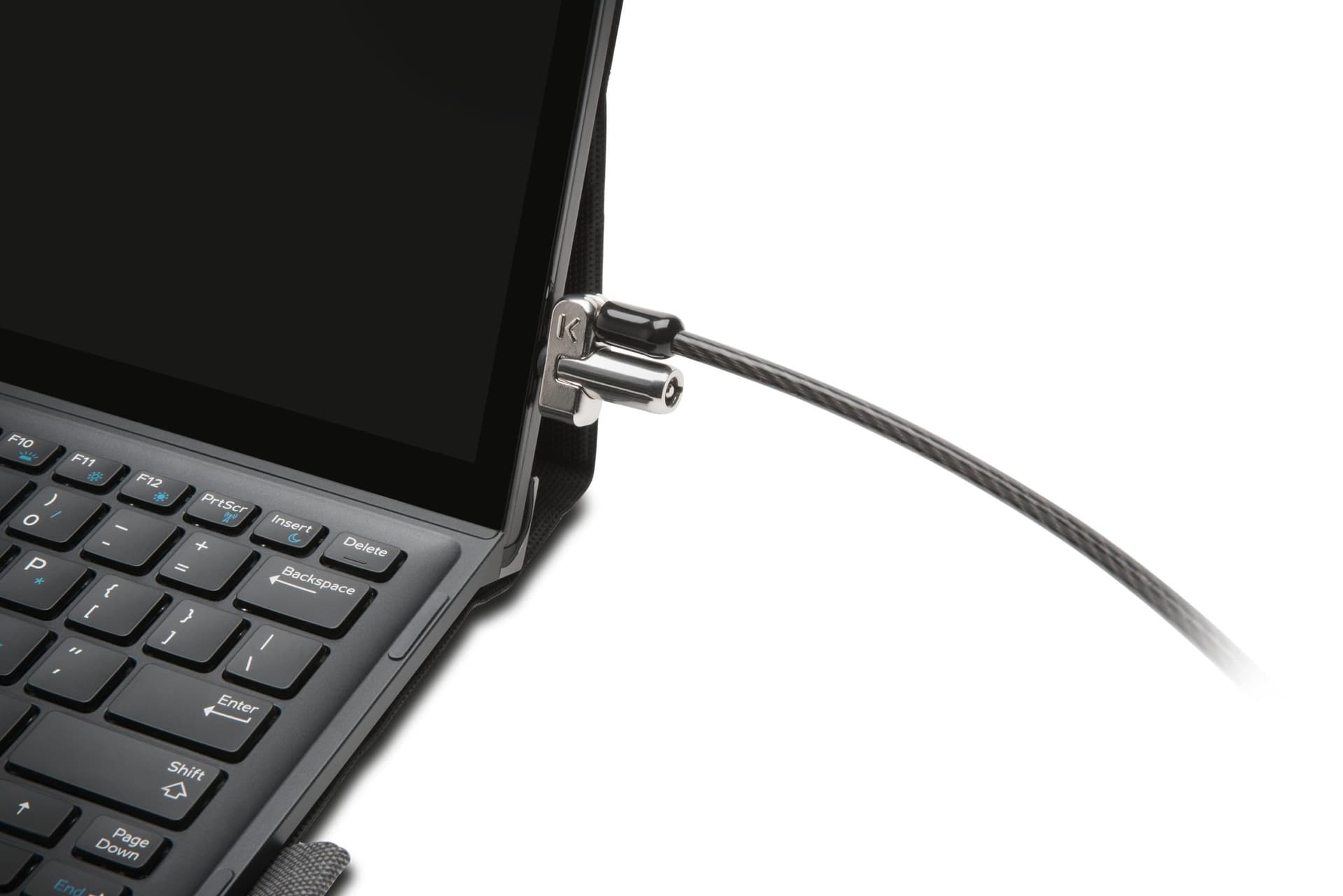 CABLU securitate KENSINGTON pt. notebook slot Wedge, cheie standard, conectare directa,1.5m, cablu otel carbon, permite pivotare si rotire cablu, "N17 for DELL" "K64440WW" — miniatură