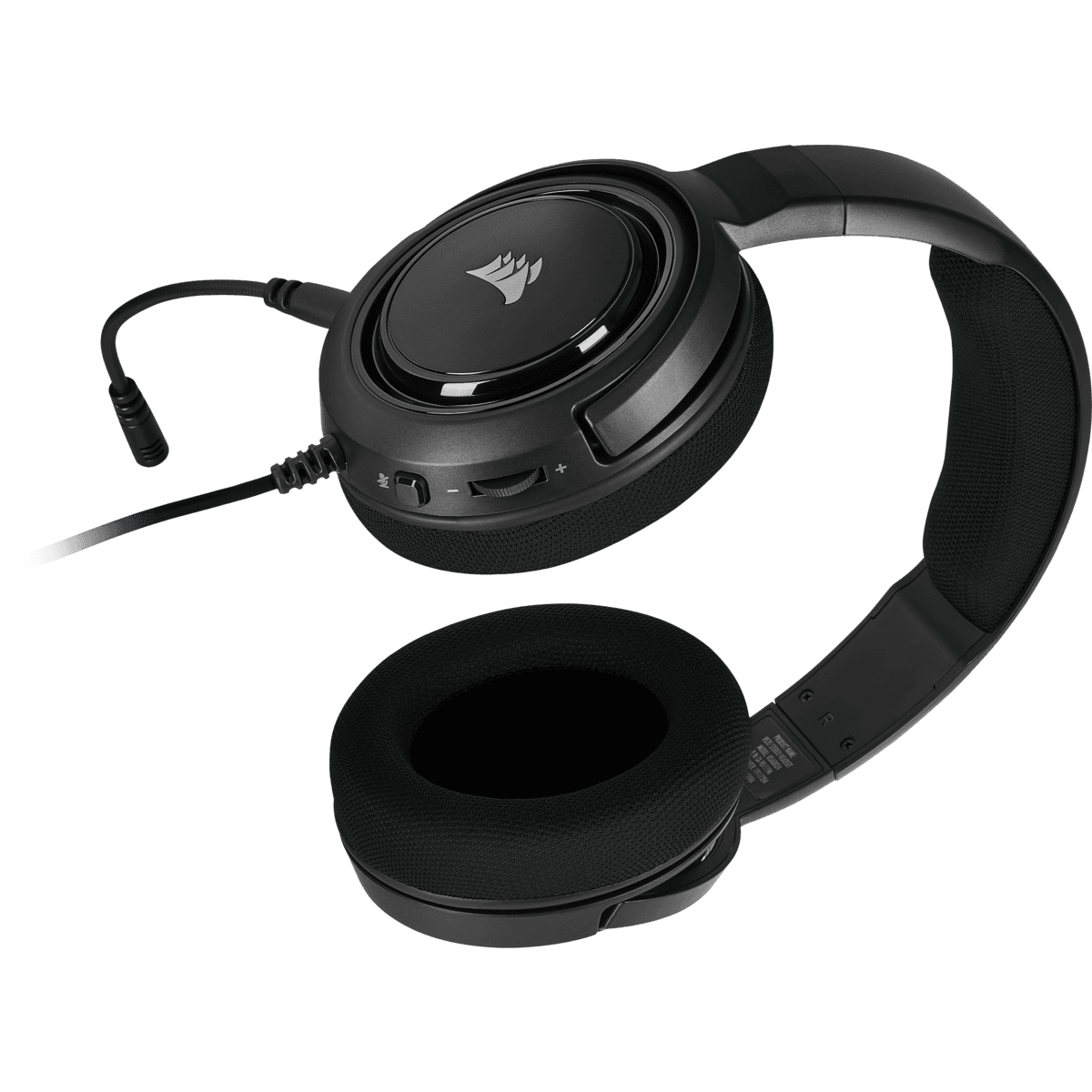 CASTI Corsair, "HS35", cu fir, gaming, utilizare multimedia, smartphone, microfon pe brat, detasabil, conectare prin Jack 3.5 mm, negru, "CA-9011195-EU" — miniatură