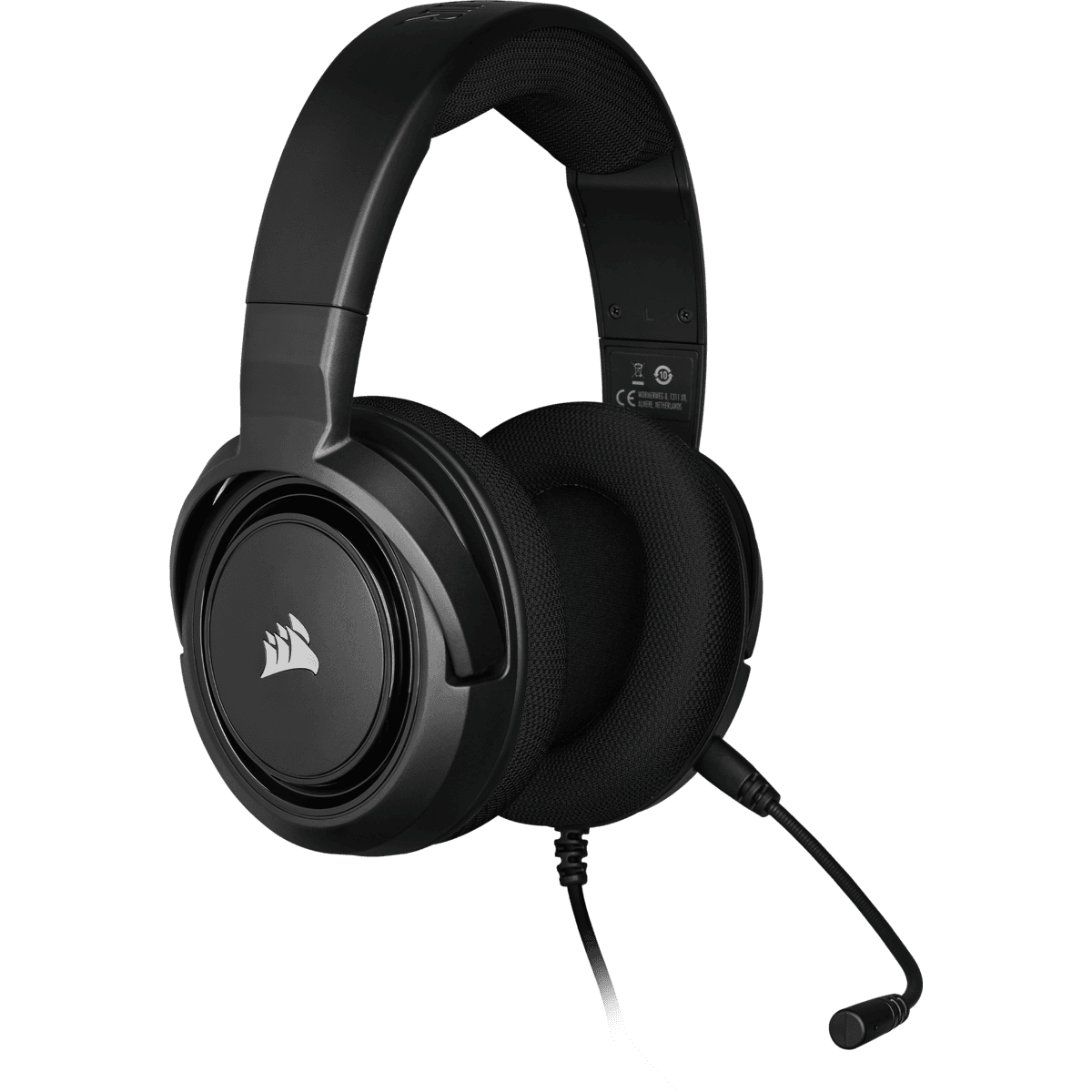 CASTI Corsair, "HS35", cu fir, gaming, utilizare multimedia, smartphone, microfon pe brat, detasabil, conectare prin Jack 3.5 mm, negru, "CA-9011195-EU" — miniatură