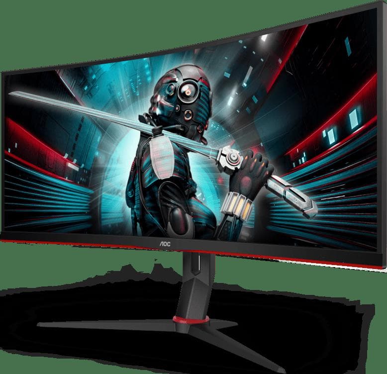 MONITOR AOC 34" gaming, VA, UWQHD (3440 x 1440), Wide, 300 cd/mp, 1 ms, HDMI, DisplayPort, "CU34G2/BK"