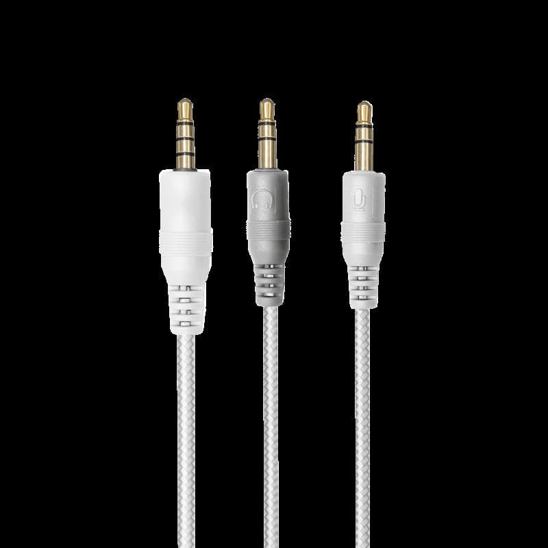 CASTI Trust, "GXT 322W Carus", cu fir, gaming, utilizare multimedia, smartphone, microfon pe brat, conectare prin Jack 3.5 mm, Jack 3.5 mm x 2, alb, "TR-20864" — miniatură