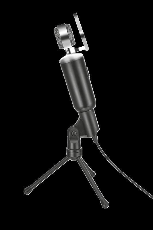 MICROFON TRUST, suport tip trepied, conector Jack 3.5 mm, negru, "TR-21672"