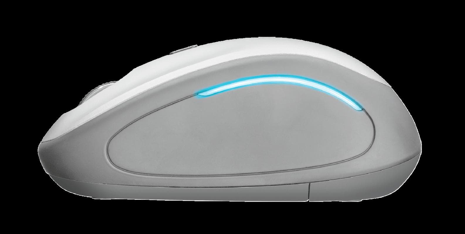 MOUSE TRUST, "Yvi FX", PC sau NB, wireless, 2.4GHz, optic, 1600 dpi, butoane/scroll 4/1, iluminare, buton selectare viteza, alb, "TR-22335" — miniatură