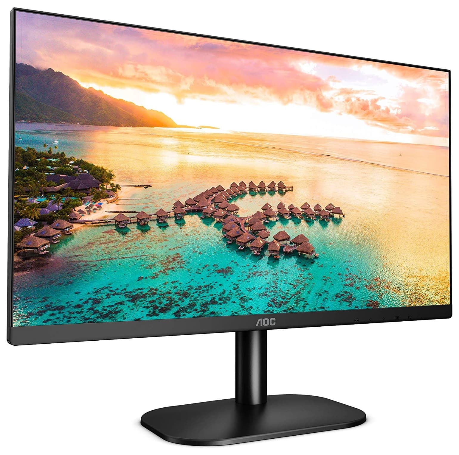 MONITOR AOC 23.8", home, office, IPS, Full HD (1920 x 1080), Wide, 250 cd/mp, 7 ms, HDMI, VGA, "24B2XH" — miniatură