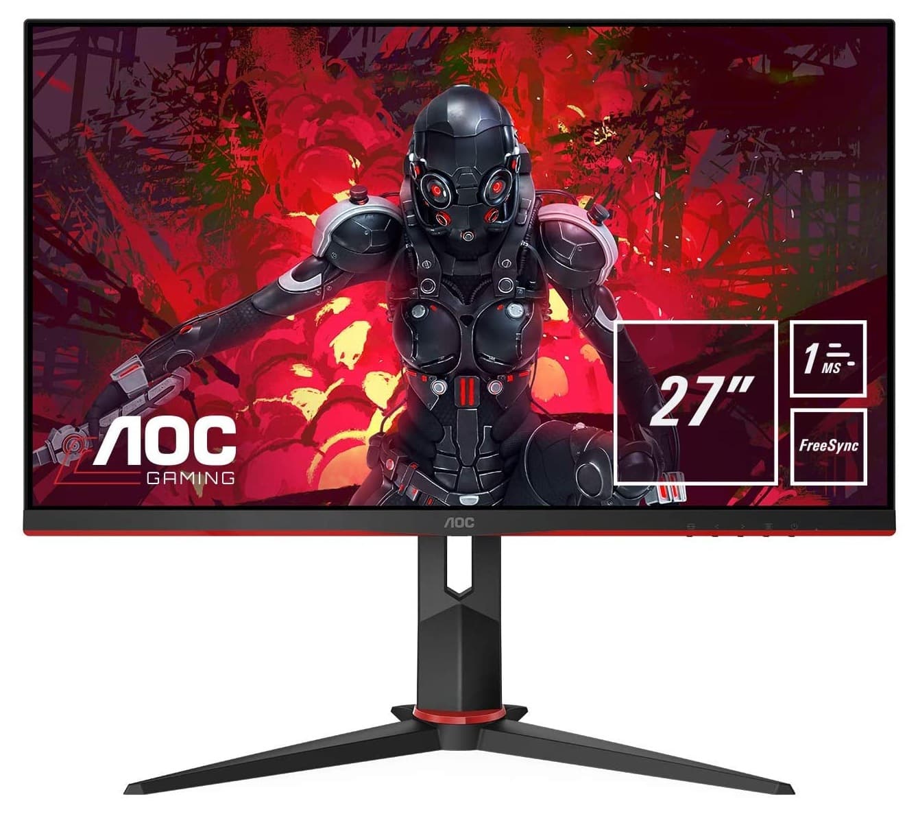 MONITOR AOC 27" gaming, IPS, Full HD (1920 x 1080), Wide, 250 cd/mp, 5 ms, HDMI x 2, VGA, DisplayPort, "27G2U5/BK"