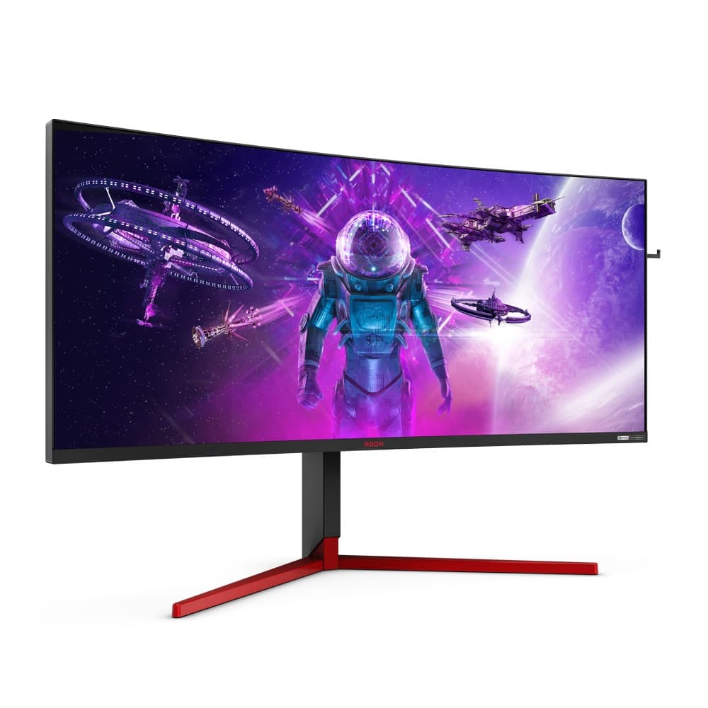 MONITOR AOC 35" gaming, VA, UWQHD (3440 x 1440), Ultra Wide, curbat, 1000 cd/mp, 2 ms, HDMI, DisplayPort x 2, "AG353UCG" — miniatură