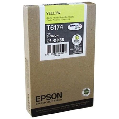 Cartus Cerneala Original Epson Yellow, T6174, pentru Business B500, 7K, "C13T617400"